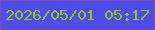 文字の大きさ：3、枠の色：7b4fa9、背景の色：4e4ceb、文字の色：91c421 無料ブログパーツのブログ時計