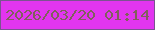 文字の大きさ：4、枠の色：7b5391、背景の色：e235f0、文字の色：81605c 無料ブログパーツのブログ時計