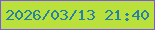 文字の大きさ：5、枠の色：7b55e6、背景の色：b9e03b、文字の色：2482a3 無料ブログパーツのブログ時計