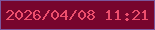 文字の大きさ：1、枠の色：7b569c、背景の色：77052d、文字の色：ec4e6d 無料ブログパーツのブログ時計