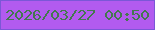 文字の大きさ：5、枠の色：7b57d7、背景の色：b25bef、文字の色：44784e 無料ブログパーツのブログ時計