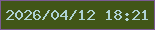 文字の大きさ：5、枠の色：7b5a93、背景の色：415617、文字の色：afd3d4 無料ブログパーツのブログ時計