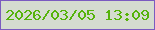 文字の大きさ：1、枠の色：7b5bc0、背景の色：d5dcd0、文字の色：55b30a 無料ブログパーツのブログ時計