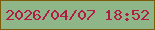 文字の大きさ：4、枠の色：7b5c09、背景の色：8eb688、文字の色：b11b45 無料ブログパーツのブログ時計