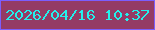 文字の大きさ：1、枠の色：7b5efd、背景の色：943b65、文字の色：23f0ec 無料ブログパーツのブログ時計