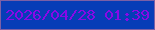文字の大きさ：4、枠の色：7b60a6、背景の色：073db7、文字の色：8809e6 無料ブログパーツのブログ時計