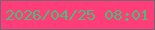 文字の大きさ：3、枠の色：7b6375、背景の色：ff3e79、文字の色：4abb7a 無料ブログパーツのブログ時計