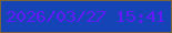 文字の大きさ：1、枠の色：7b643a、背景の色：1544b7、文字の色：621af7 無料ブログパーツのブログ時計