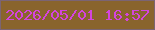 文字の大きさ：3、枠の色：7b6474、背景の色：89642d、文字の色：d444de 無料ブログパーツのブログ時計