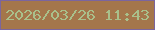 文字の大きさ：4、枠の色：7b659e、背景の色：a4764b、文字の色：a9c08b 無料ブログパーツのブログ時計