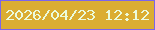 文字の大きさ：1、枠の色：7b65eb、背景の色：dbad32、文字の色：ebfbdd 無料ブログパーツのブログ時計