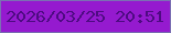 文字の大きさ：4、枠の色：7b6fb3、背景の色：951acf、文字の色：4e0b82 無料ブログパーツのブログ時計
