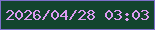 文字の大きさ：4、枠の色：7b6fca、背景の色：12452e、文字の色：dc9bf2 無料ブログパーツのブログ時計