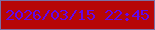 文字の大きさ：5、枠の色：7b70a5、背景の色：b70608、文字の色：6406eb 無料ブログパーツのブログ時計