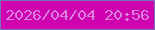 文字の大きさ：3、枠の色：7b71b6、背景の色：cf02af、文字の色：db7fde 無料ブログパーツのブログ時計