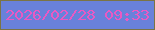 文字の大きさ：2、枠の色：7b7444、背景の色：6981da、文字の色：e959c3 無料ブログパーツのブログ時計