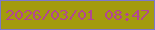 文字の大きさ：2、枠の色：7b77cd、背景の色：a39b0e、文字の色：b34692 無料ブログパーツのブログ時計