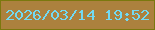 文字の大きさ：2、枠の色：7b780e、背景の色：ac813e、文字の色：72daf3 無料ブログパーツのブログ時計