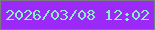 文字の大きさ：4、枠の色：7b797e、背景の色：9b29f7、文字の色：89eecc 無料ブログパーツのブログ時計