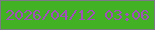 文字の大きさ：1、枠の色：7b7986、背景の色：43b124、文字の色：a150b9 無料ブログパーツのブログ時計