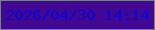 文字の大きさ：1、枠の色：7b7a9b、背景の色：420892、文字の色：0b02d5 無料ブログパーツのブログ時計