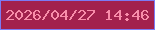 文字の大きさ：1、枠の色：7b7bf5、背景の色：a2214d、文字の色：f88daa 無料ブログパーツのブログ時計