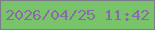 文字の大きさ：2、枠の色：7b7c8b、背景の色：79c46b、文字の色：896ba8 無料ブログパーツのブログ時計