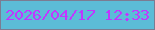 文字の大きさ：5、枠の色：7b7c92、背景の色：5cbcd7、文字の色：c037ff 無料ブログパーツのブログ時計