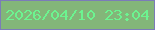 文字の大きさ：1、枠の色：7b7cb8、背景の色：83b679、文字の色：6cf490 無料ブログパーツのブログ時計