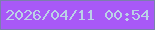 文字の大きさ：2、枠の色：7b7fae、背景の色：a859f7、文字の色：bbd0e7 無料ブログパーツのブログ時計