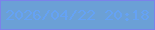 文字の大きさ：1、枠の色：7b82ea、背景の色：6ba0d6、文字の色：65a2f4 無料ブログパーツのブログ時計