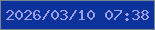 文字の大きさ：1、枠の色：7b8492、背景の色：0c329c、文字の色：9a9eed 無料ブログパーツのブログ時計