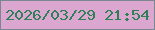 文字の大きさ：5、枠の色：7b878e、背景の色：dba7d0、文字の色：2f8057 無料ブログパーツのブログ時計