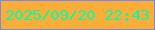 文字の大きさ：3、枠の色：7b87e7、背景の色：faae38、文字の色：0af9ab 無料ブログパーツのブログ時計