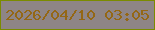 文字の大きさ：4、枠の色：7b8b00、背景の色：8e8586、文字の色：946715 無料ブログパーツのブログ時計