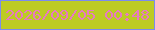 文字の大きさ：5、枠の色：7b8cee、背景の色：bdcb23、文字の色：e879c2 無料ブログパーツのブログ時計