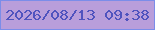 文字の大きさ：4、枠の色：7b8de9、背景の色：b99edb、文字の色：5053be 無料ブログパーツのブログ時計