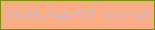 文字の大きさ：2、枠の色：7b8e0f、背景の色：fbac82、文字の色：d0b9c7 無料ブログパーツのブログ時計