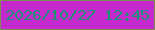 文字の大きさ：3、枠の色：7b8f50、背景の色：c329cc、文字の色：179170 無料ブログパーツのブログ時計