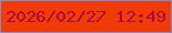 文字の大きさ：3、枠の色：7b8fc8、背景の色：f13a04、文字の色：ad0b3b 無料ブログパーツのブログ時計