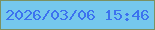 文字の大きさ：5、枠の色：7b9161、背景の色：75c8ed、文字の色：3c72ef 無料ブログパーツのブログ時計