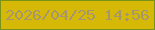 文字の大きさ：4、枠の色：7b9218、背景の色：d6b907、文字の色：a5966f 無料ブログパーツのブログ時計