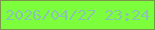 文字の大きさ：2、枠の色：7b9449、背景の色：7cfe3c、文字の色：8ac3b0 無料ブログパーツのブログ時計