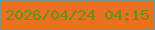 文字の大きさ：5、枠の色：7b958b、背景の色：e97121、文字の色：639212 無料ブログパーツのブログ時計