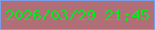 文字の大きさ：3、枠の色：7b9ee6、背景の色：b06e76、文字の色：01eb1d 無料ブログパーツのブログ時計