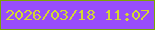 文字の大きさ：5、枠の色：7ba503、背景の色：984dfb、文字の色：d4d831 無料ブログパーツのブログ時計