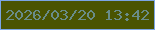 文字の大きさ：4、枠の色：7ba5e4、背景の色：4a5401、文字の色：698c89 無料ブログパーツのブログ時計