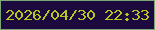 文字の大きさ：3、枠の色：7ba675、背景の色：1c093d、文字の色：b6c721 無料ブログパーツのブログ時計