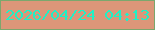 文字の大きさ：3、枠の色：7ba76d、背景の色：dc9679、文字の色：20f0c6 無料ブログパーツのブログ時計