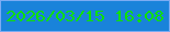 文字の大きさ：5、枠の色：7babf3、背景の色：1983da、文字の色：0fe002 無料ブログパーツのブログ時計